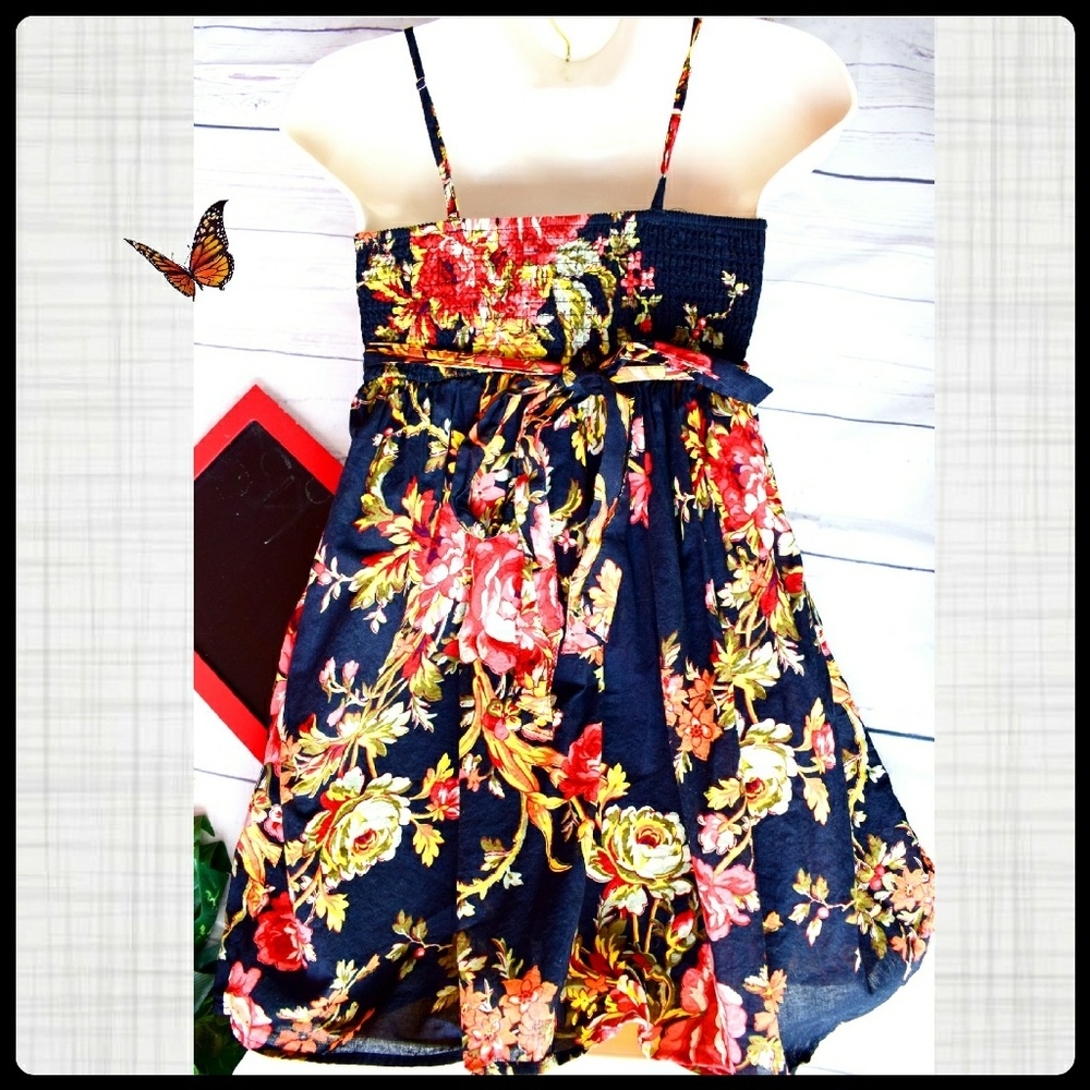Black floral dress - Picture 4 of 5